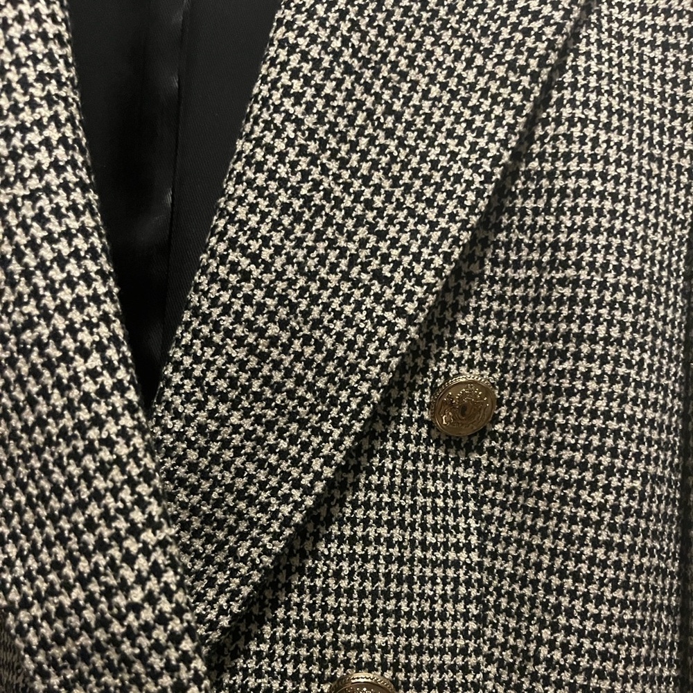Zara Double Breasted Tailored Houndstooth Blazer - Picture 8 of 10